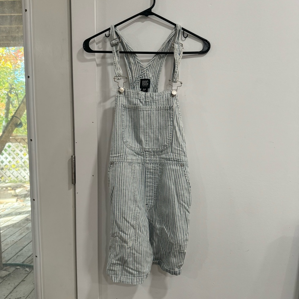 Urban Outfitters Striped Overall Shorts